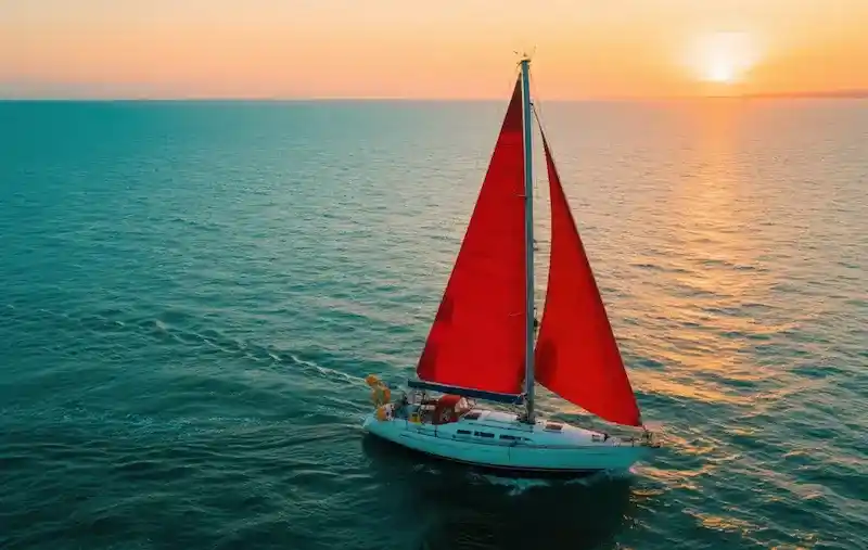 Sailboat at sunset