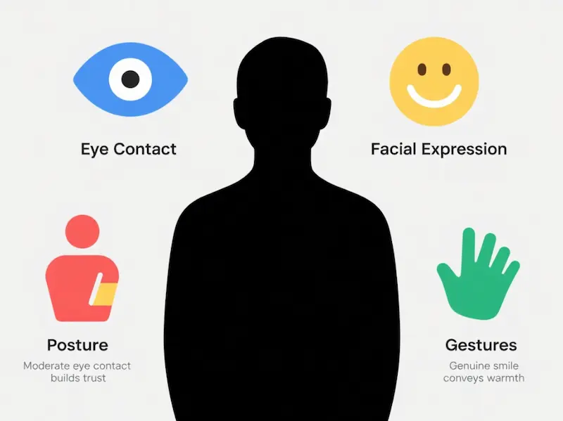 The 55% of communication that comes from body language is often the easiest to adjust