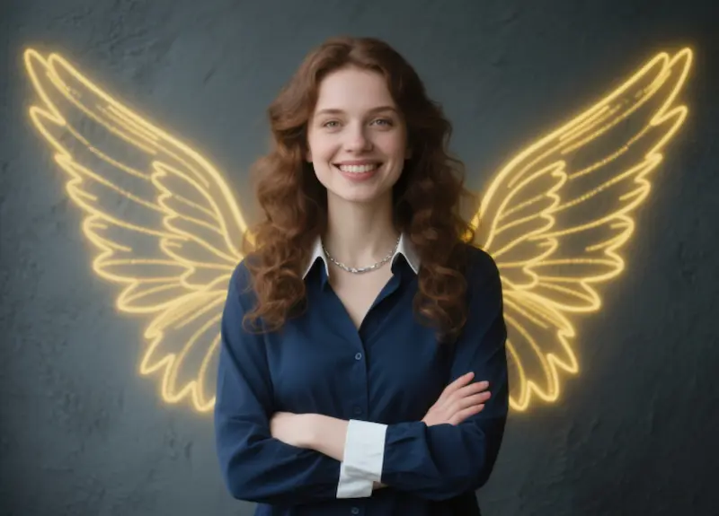 Illustration of a coworker smiling after helping a colleague, showing how the Franklin Effect boosts self-worth in US offices